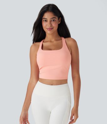 Kurzes Yoga-Tanktop für D-F-Körbchen