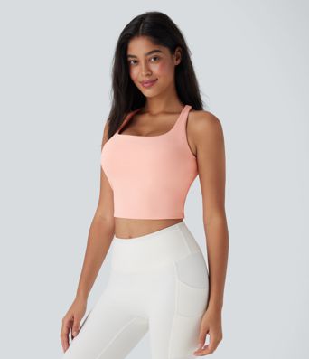 Kurzes Yoga-Tanktop für D-F-Körbchen