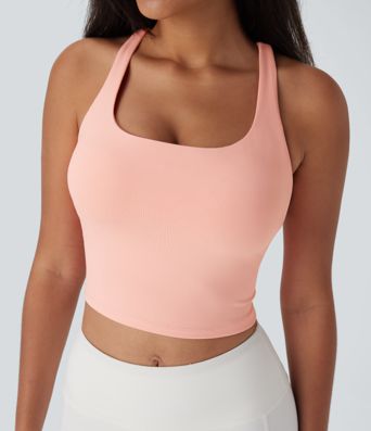 Kurzes Yoga-Tanktop für D-F-Körbchen