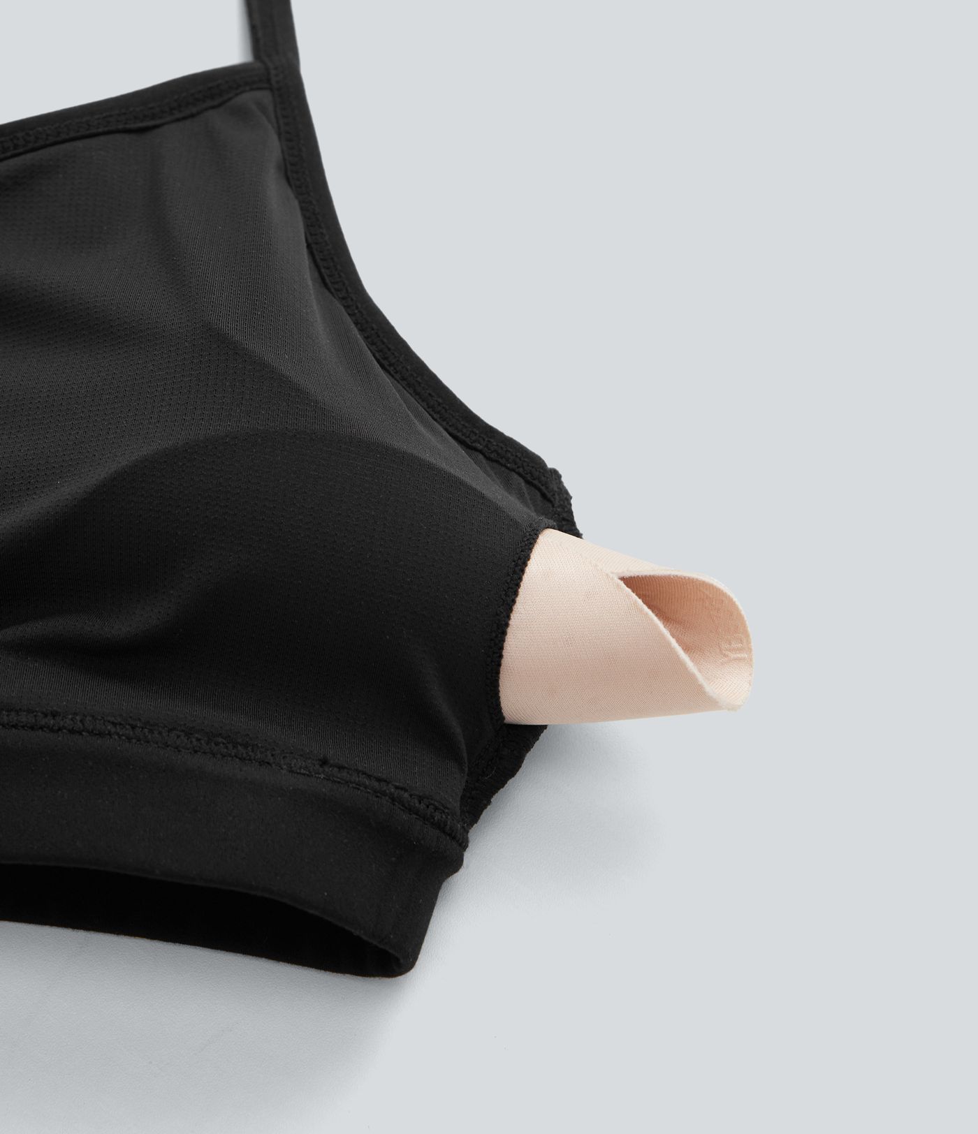 Ribbed Low Support Cut Out Yoga Sports Bra A-C Cups