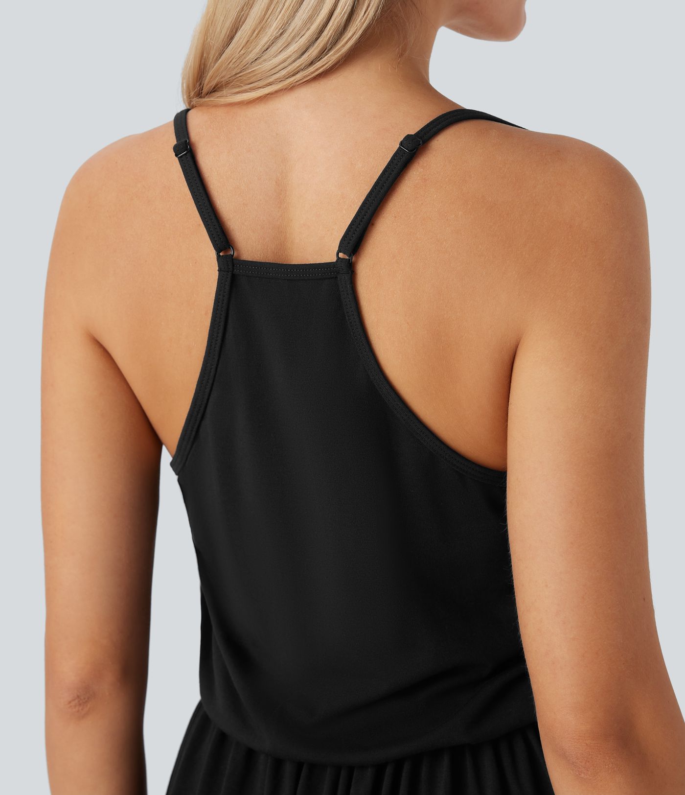 Maxi Flowy Slip Dress with Pockets