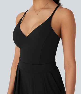 Breezeful™ Backless Wide Leg Quick Dry Casual Slip Jumpsuit with Side Pockets-Easy Peezy Edition