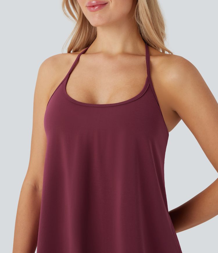 SoftlyZero™ Airy Halter Draped Cool Touch Yoga Sports Top-UPF50+