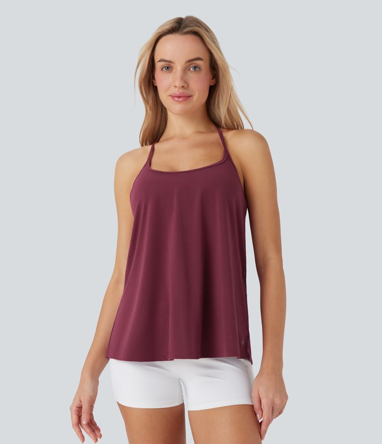 Softlyzero™ Airy Halter Backless Draped Cool Touch Yoga Sports Top-UPF50+