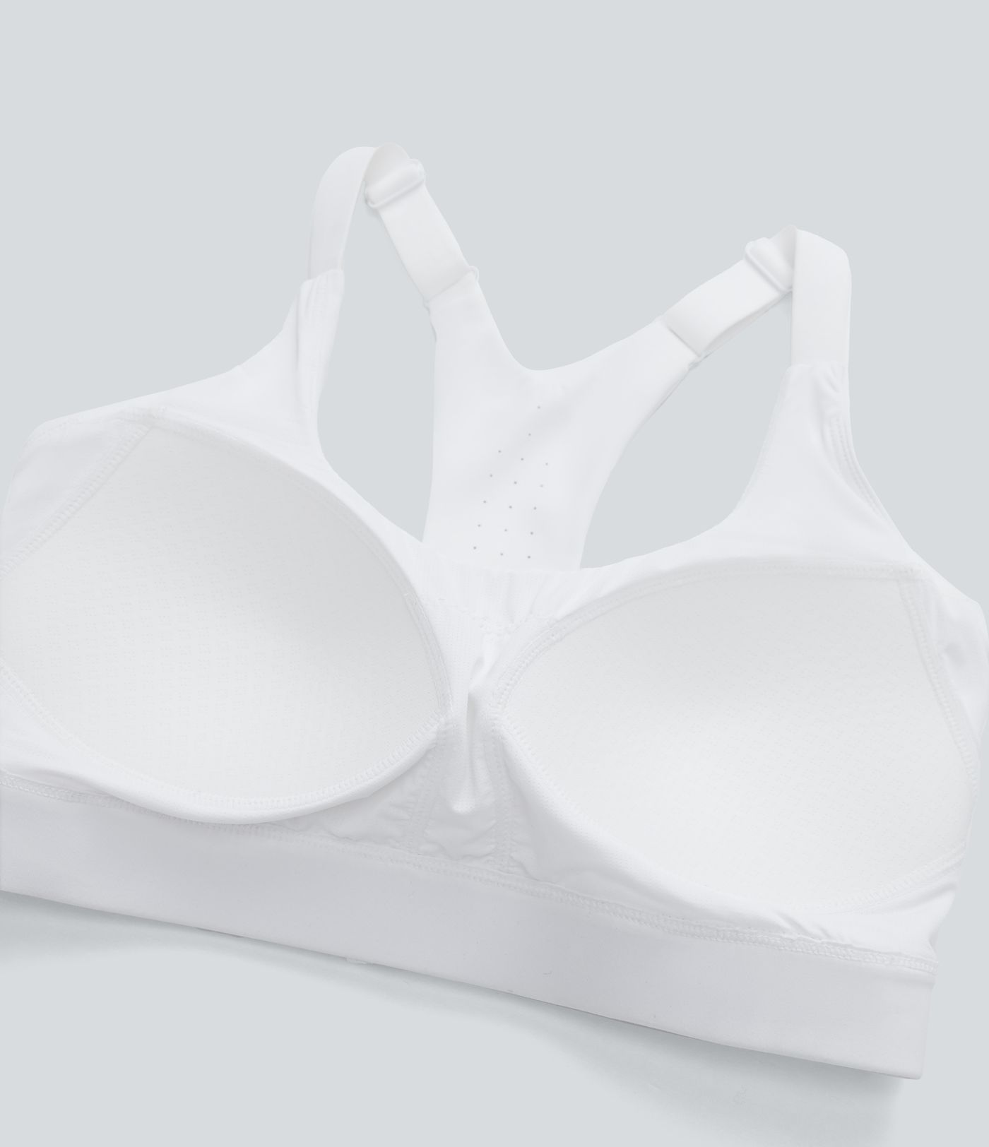 SpeedWave™ Medium Support Molded Cups Perforated Adjustable Hook Quick Dry Workout Sports Bra A-C Cups