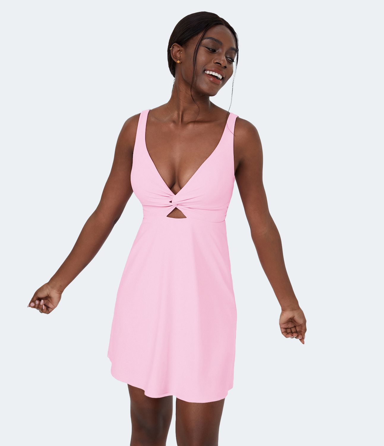 Vestido ballet Softlyzero™ Airy barra tacto fresco 2 en 1 retorcido cut-out