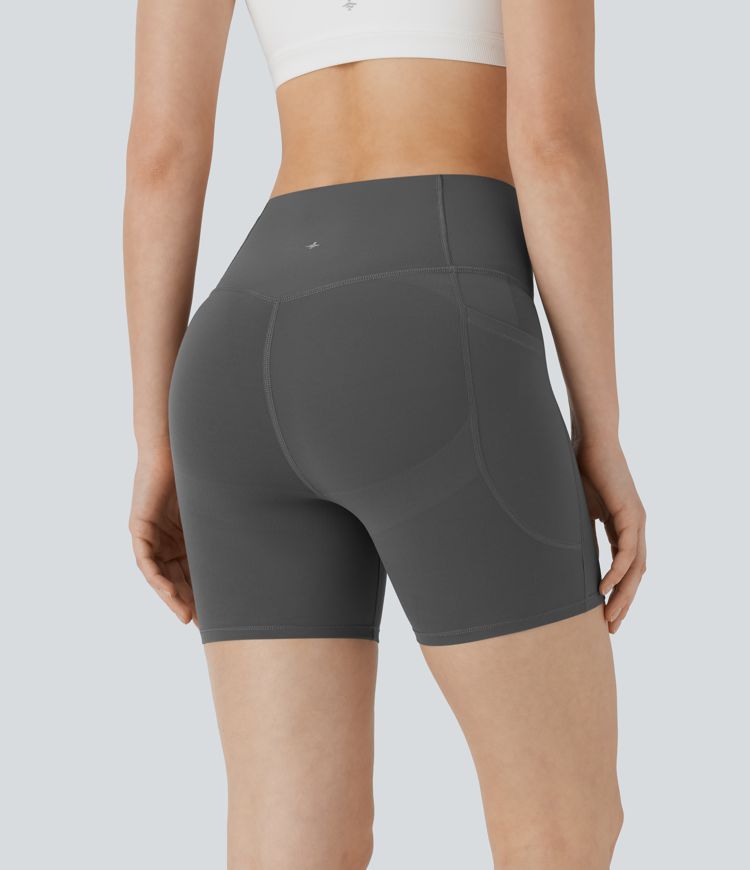 Halara UltraSculpt™ High Waisted Butt Lifting Tummy Control Pocket Shaping Training Biker Shorts 5''
