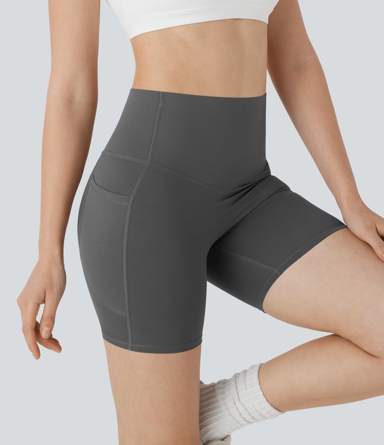 Halara UltraSculpt™ High Waisted Butt Lifting Tummy Control Pocket Shaping Training Biker Shorts 5''