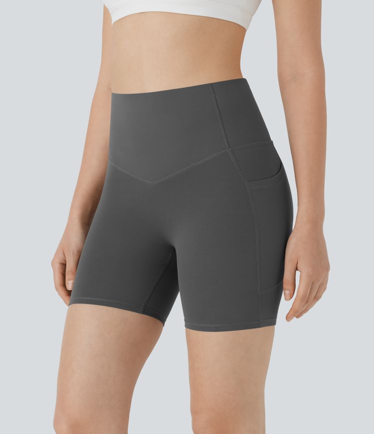Halara UltraSculpt™ High Waisted Butt Lifting Tummy Control Pocket Shaping Training Biker Shorts 5''
