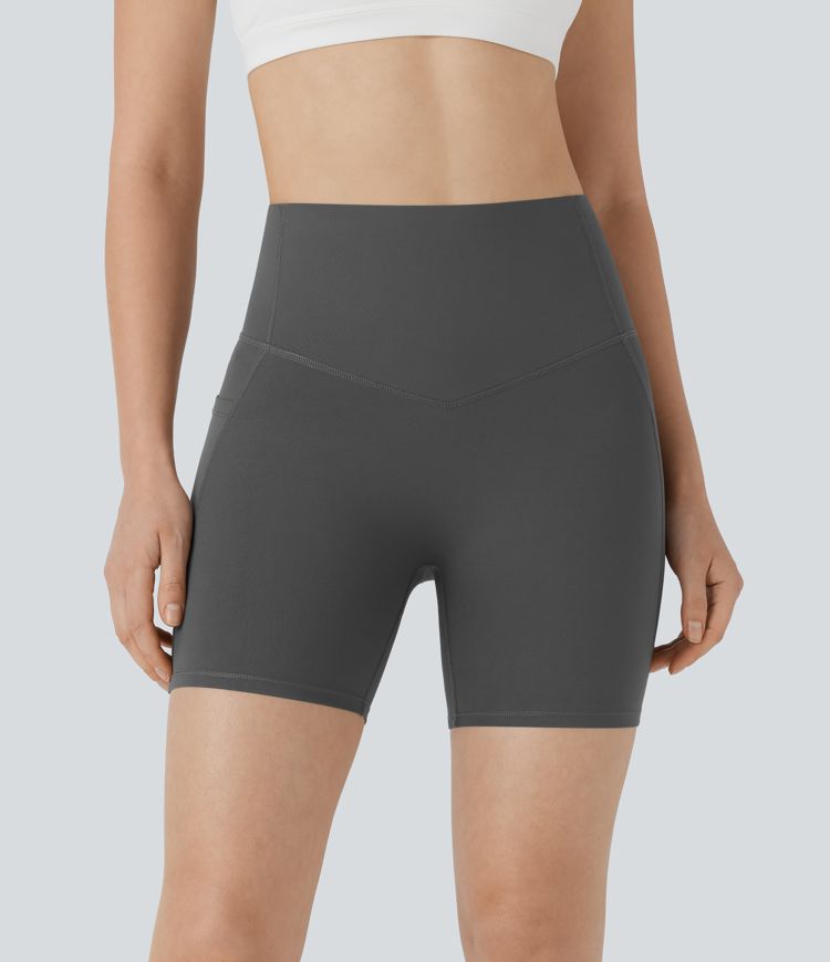 Halara UltraSculpt™ High Waisted Butt Lifting Tummy Control Pocket Shaping Training Biker Shorts 5''