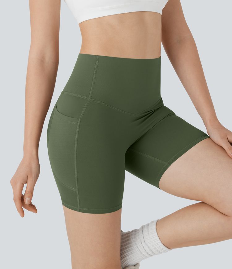 Halara UltraSculpt™ High Waisted Butt Lifting Tummy Control Pocket Shaping Training Biker Shorts 5''