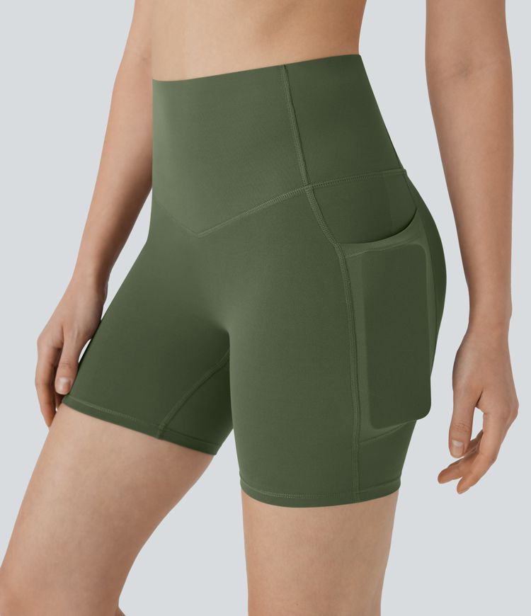Halara UltraSculpt™ High Waisted Butt Lifting Tummy Control Pocket Shaping Training Biker Shorts 5''