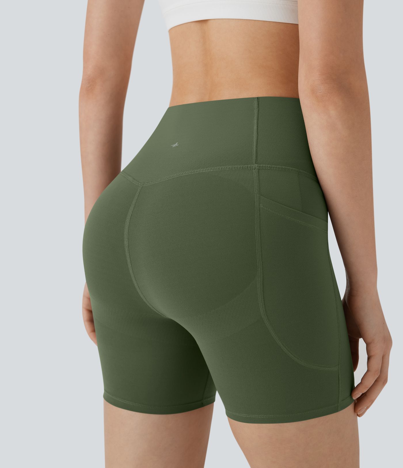 Halara UltraSculpt™ High Waisted Butt Lifting Tummy Control Pocket Shaping Training Biker Shorts 5''
