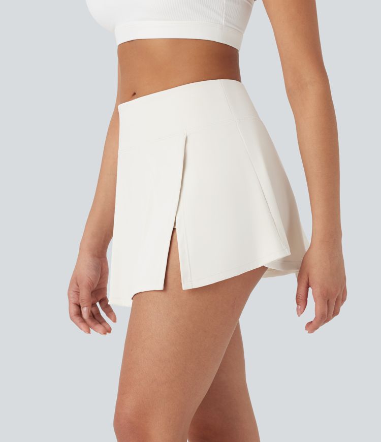 Mid Rise 2-in-1 A-line Mini Yoga Skirt with Pockets