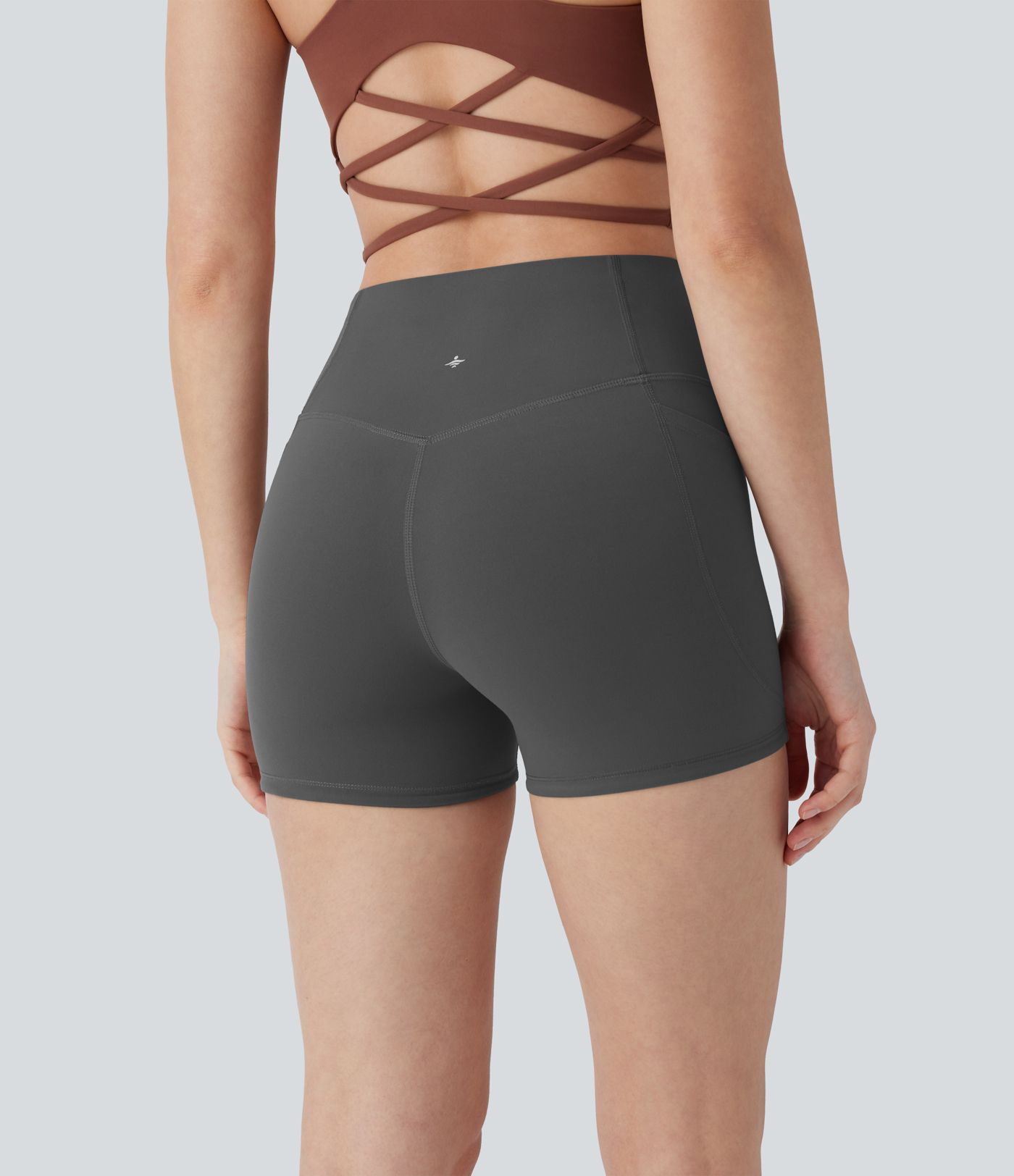 Halara UltraSculpt™ High Waisted Tummy Control Pocket Shaping Training Biker Shorts 3''