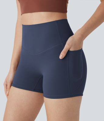 Halara UltraSculpt™ High Waisted Tummy Control Pocket Shaping Training Bike Running Shorts 3''