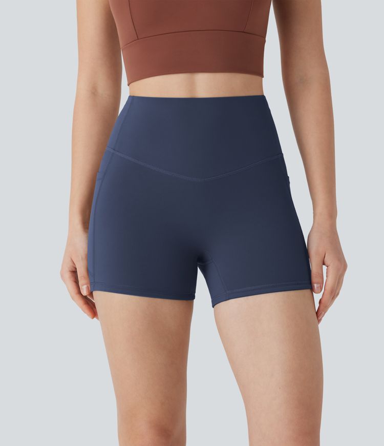 Halara UltraSculpt™ High Waisted Tummy Control Pocket Shaping Training Bike Running Shorts 3''