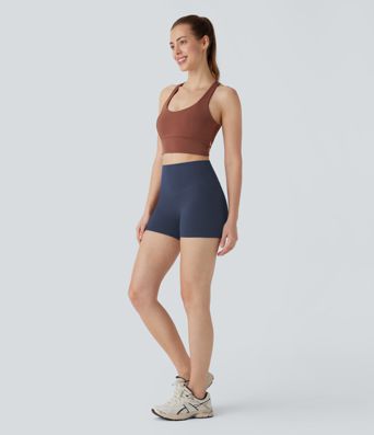 Halara UltraSculpt™ High Waisted Tummy Control Pocket Shaping Training Bike Running Shorts 3''