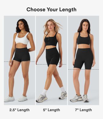 SoftlyZero™ QuickDry High-Waisted Tummy-Control Ruched Running Biker Shorts 5''