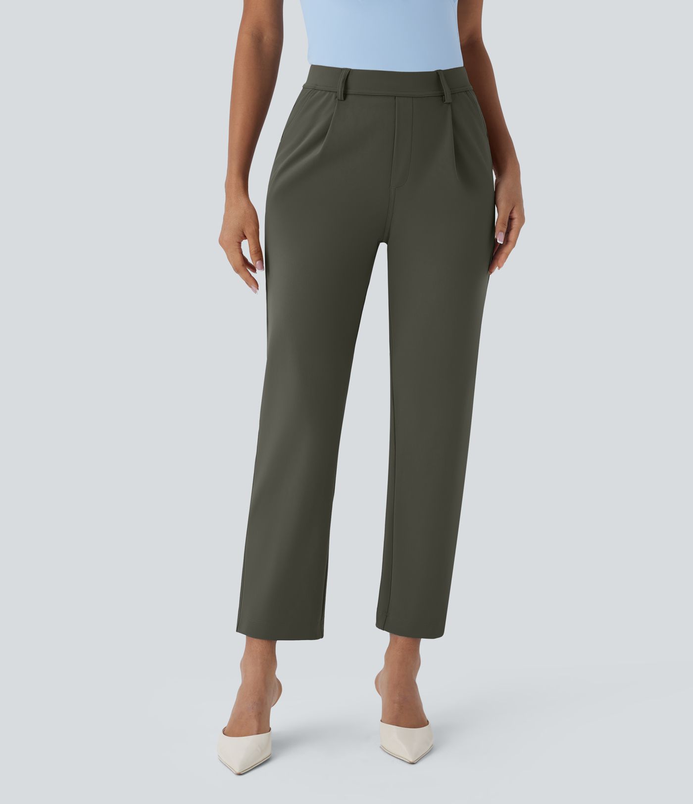 Halara Flex™ DayStretch High Waisted Pocket Ankle Length Tapered Work Pants