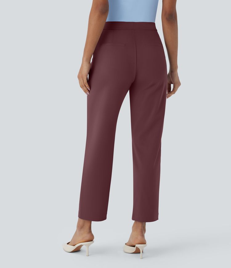 HaloTek Air™ High Waisted Side Pocket Ankle Length Tapered Work Pants