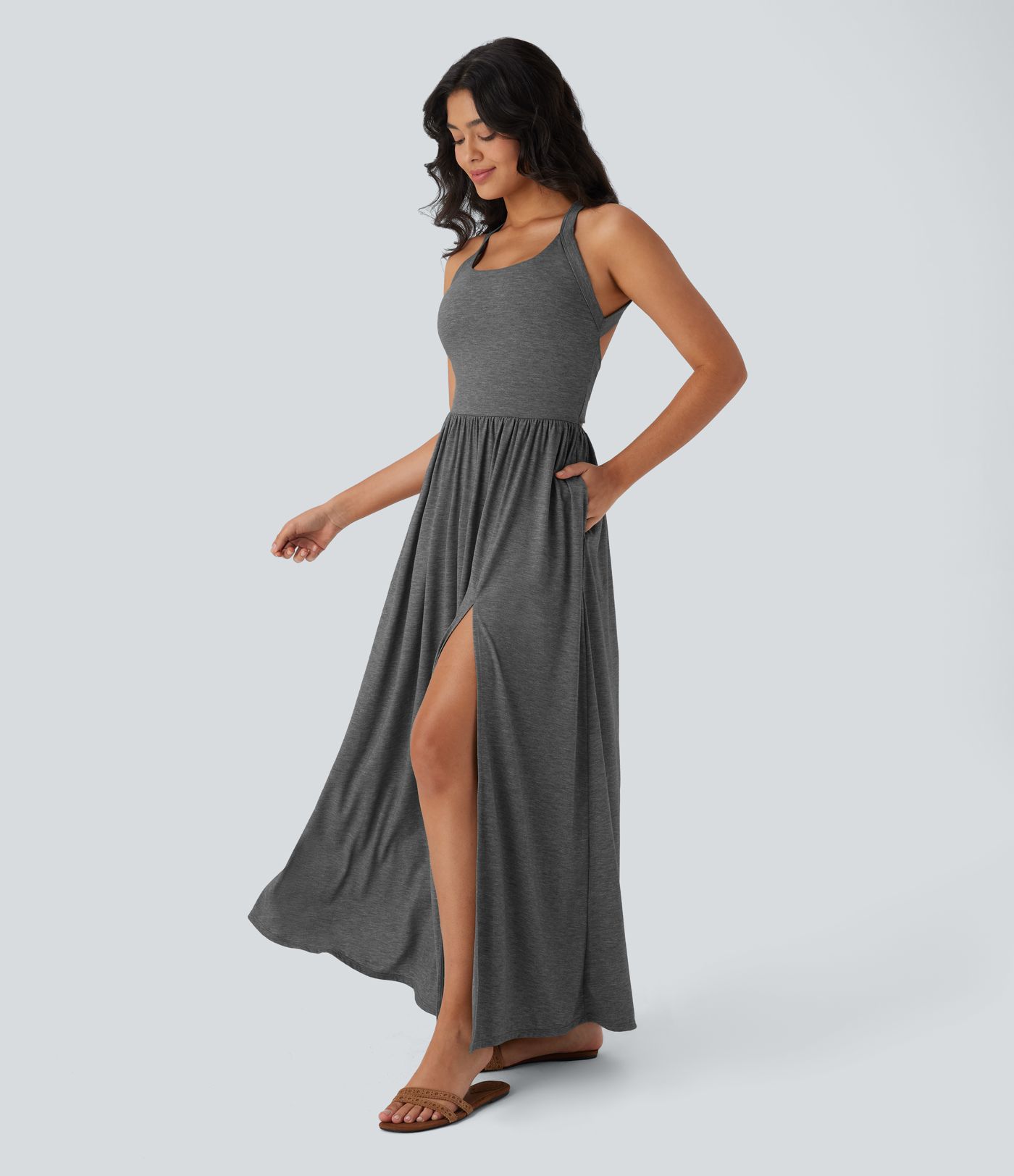 Pocket Flowy Maxi Dress