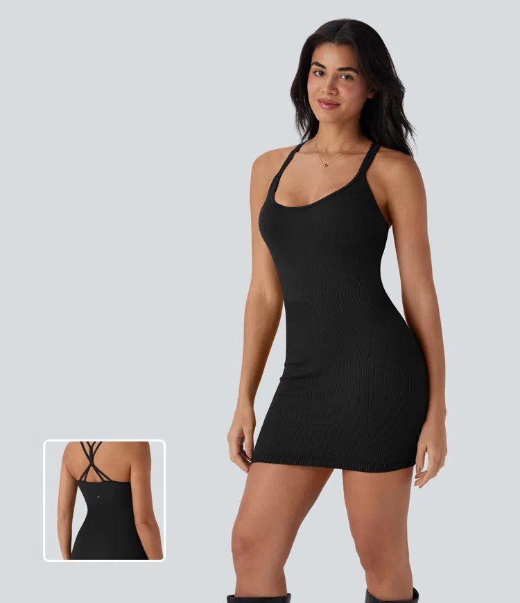 Seamless Flow Bodycon Mini Casual Dress