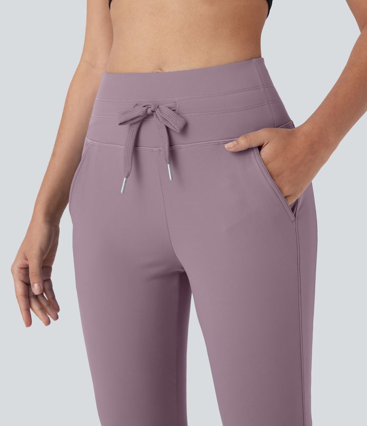 SoftlyZero™ Plush High Waisted Drawstring Pocket Yoga Pedal Pusher Joggers