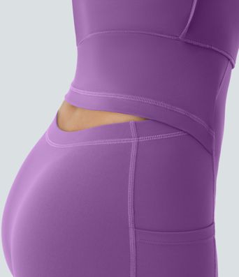 SoftlyZero™ Airy Backless Twisted Flare Low Support Dance Active Dress-Longer Length-Easy Peezy Edition A-C Cups