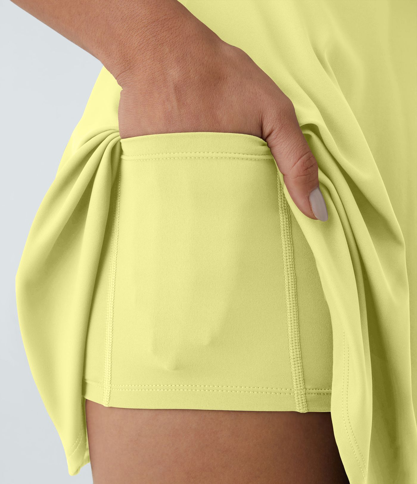 SoftlyZero™ Airy Backless Twisted Flare Low Support Dance Active Dress-Longer Length-Easy Peezy Edition A-C Cups