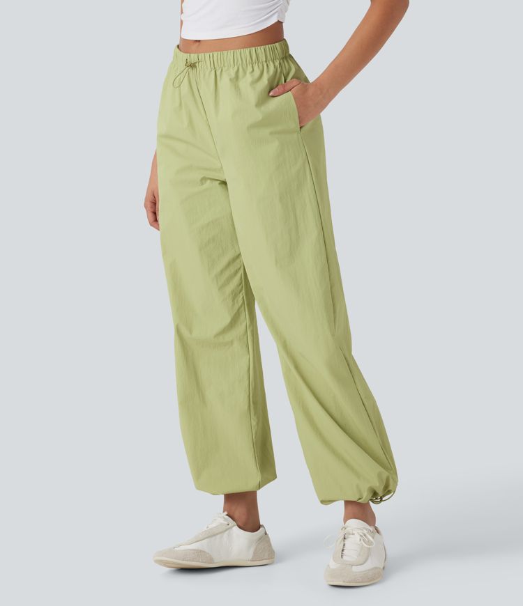 Low Rise Cinchable Hem Yoga Joggers with Pockets