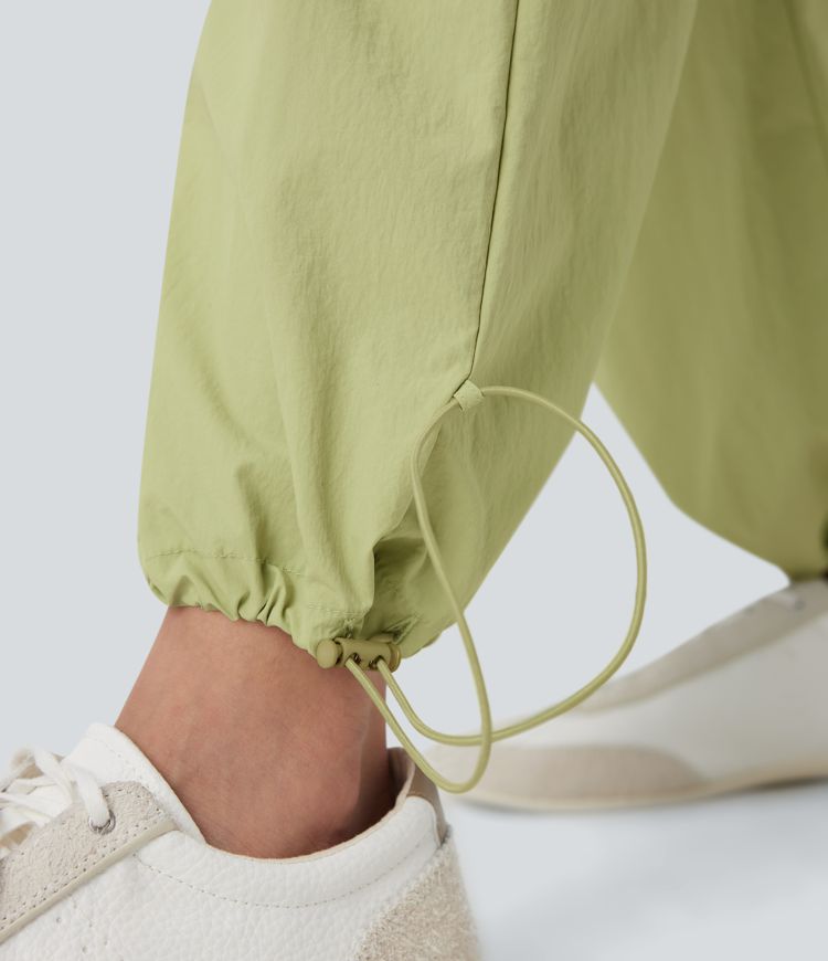 Low Rise Cinchable Hem Yoga Joggers with Pockets