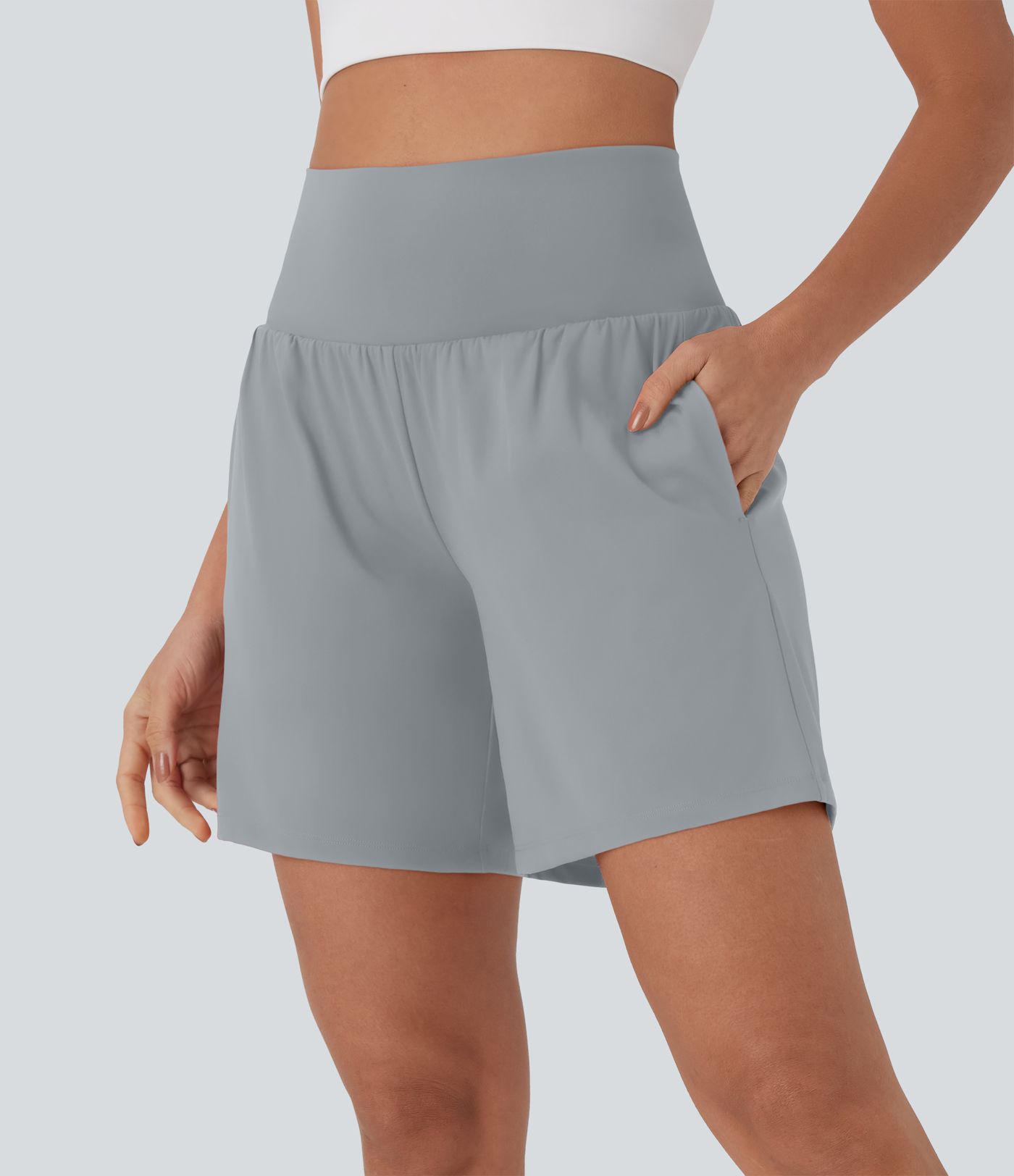 Softlyzero™ Airy Super High Waisted 2-in-1  Yoga Shorts 7" with Pockets