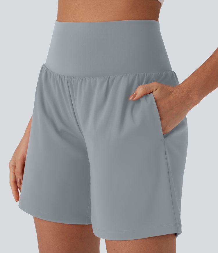 Softlyzero™ Airy Super High Waisted 2-in-1  Yoga Shorts 7" with Pockets