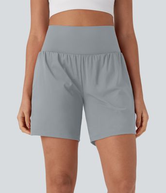 Softlyzero™ Airy Super High Waisted 2-in-1  Yoga Shorts 7" with Pockets