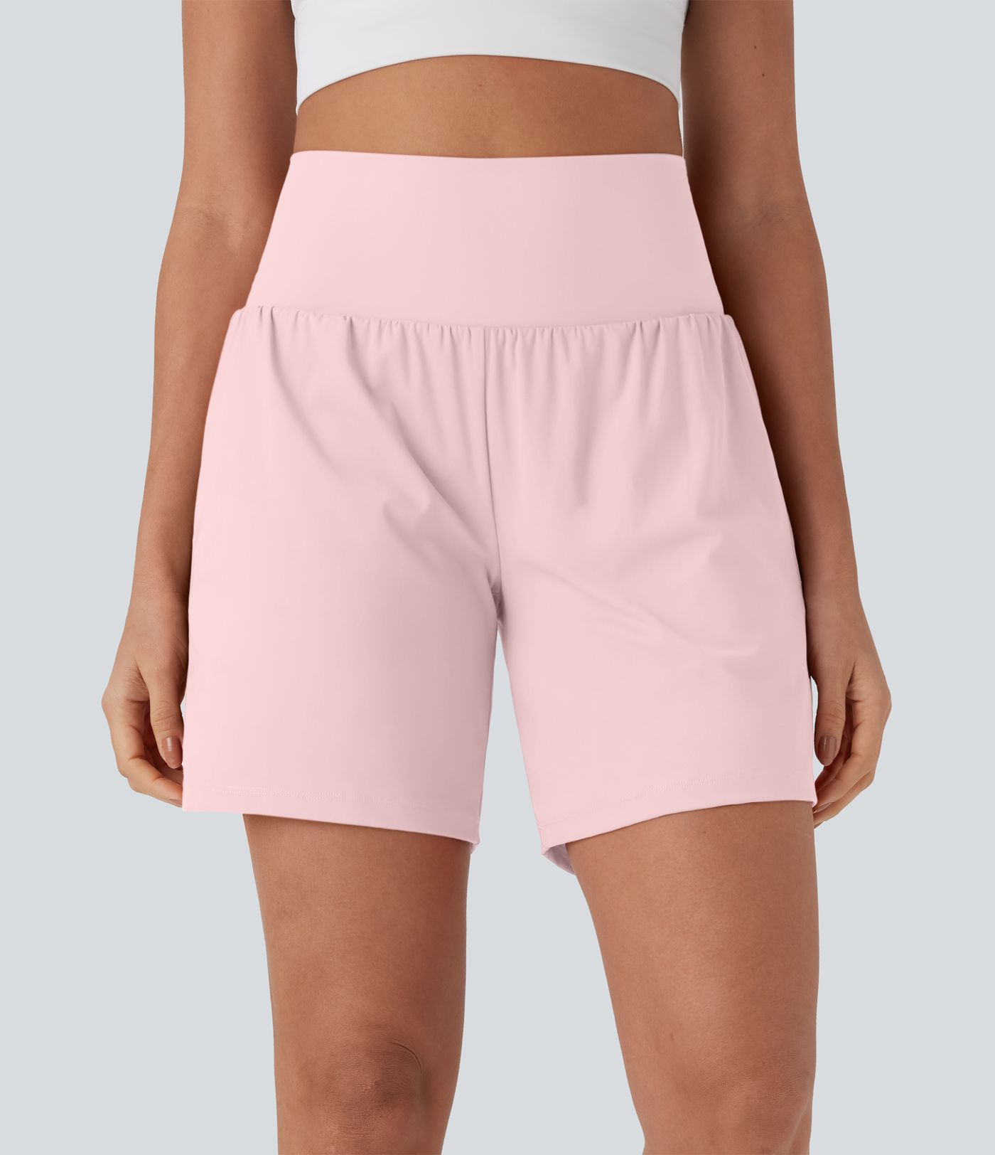 Softlyzero™ Airy - 2-in-1 Yoga-Shorts mit superhohem Bund, mehreren Taschen und Cool-Touch - 17,78 cm