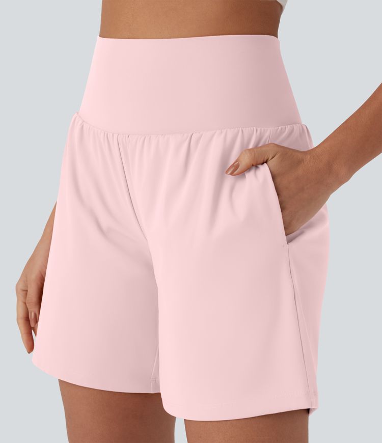 Softlyzero™ Airy - 2-in-1 Yoga-Shorts mit superhohem Bund, mehreren Taschen und Cool-Touch - 17,78 cm