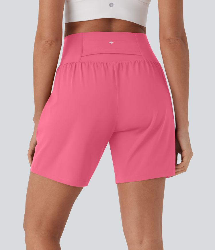 SoftlyZero™ Airy Super High Waisted 2-in-1 Cool Touch Yoga Shorts 7" with Pockets