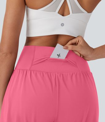 SoftlyZero™ Airy Super High Waisted 2-in-1 Cool Touch Yoga Shorts 7" with Pockets