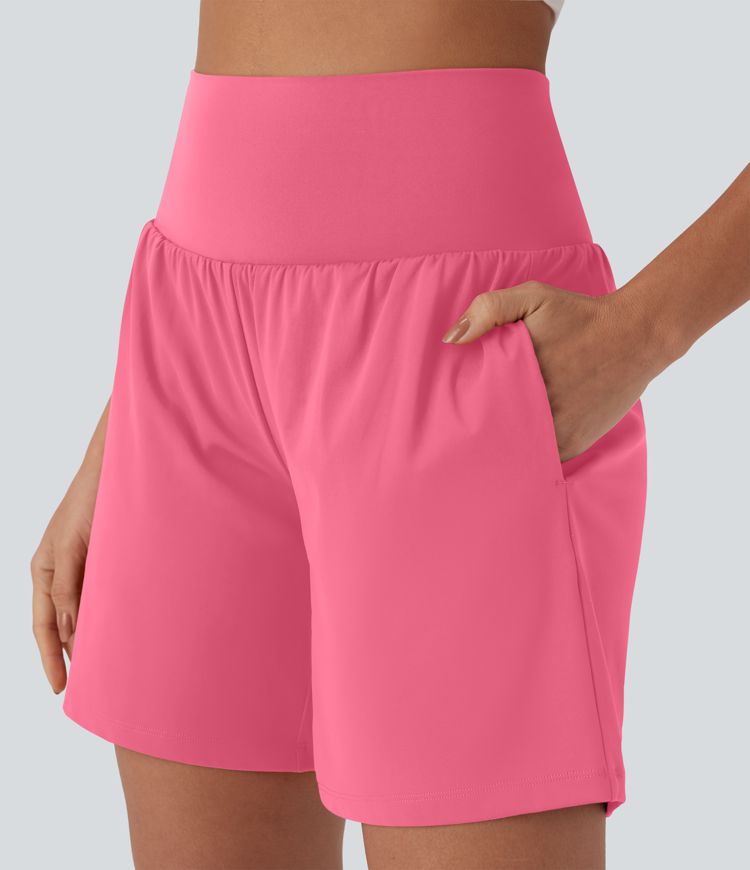 SoftlyZero™ Airy Super High Waisted 2-in-1 Cool Touch Yoga Shorts 7" with Pockets
