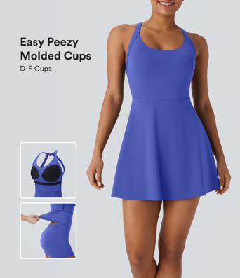 SoftlyZero™ Airy Molded Cups Cool Touch Dance Active Dress-Easy Peezy Edition D-F Cups