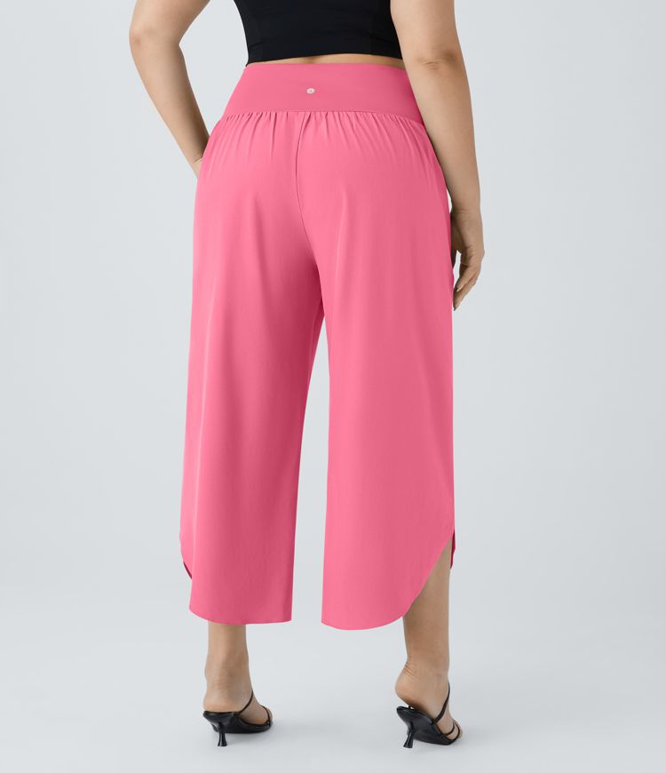 Breezeful™ High Waisted Crossover Pocket Quick Dry Plus Size Pants