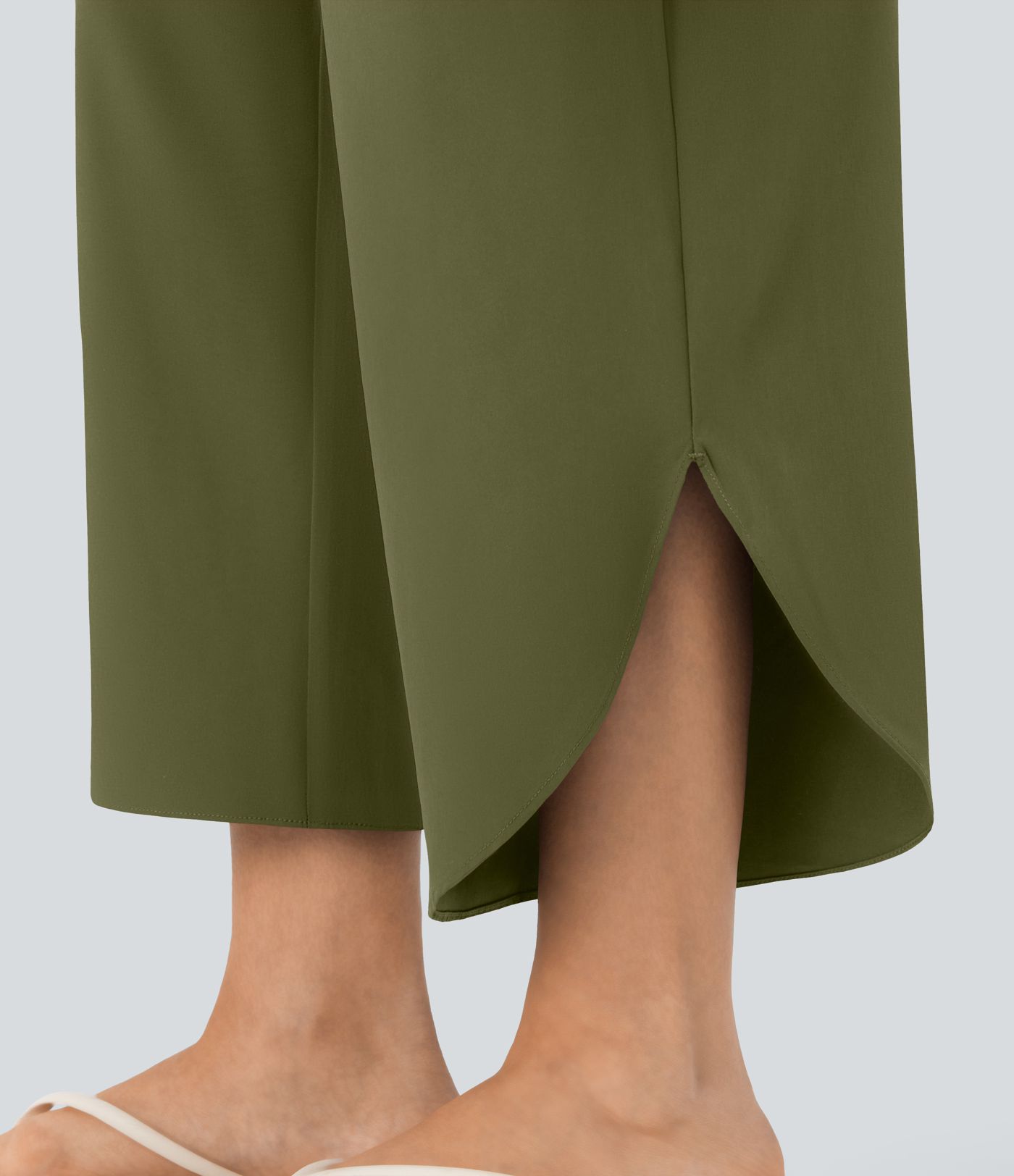 SoCinched Hohe Taille Bauchkontrolle Taschen-Saum Schnelltrocknende Hose