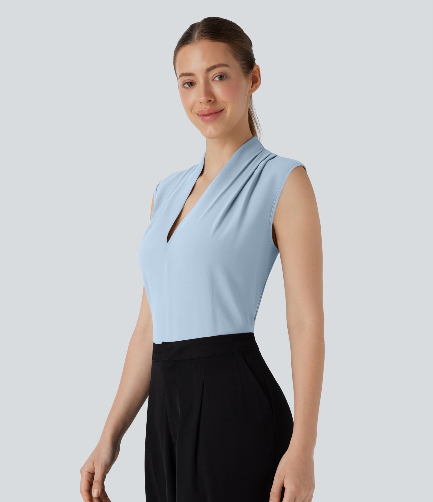 V-Ausschnitt Abwesenheits Arbeitsshirt