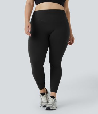 Halara UltraSculpt™ SoCinched Hohe Taille Scrunch Po Lifting Bauchkontrolle Taschen Formende Trainings Plus Size Leggings