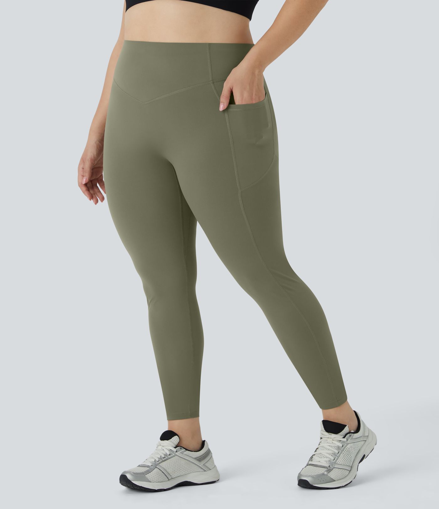 Halara UltraSculpt™ High Waisted Scrunch Butt Lifting Tummy Control Pocket Shaping Training Plus Size Leggings