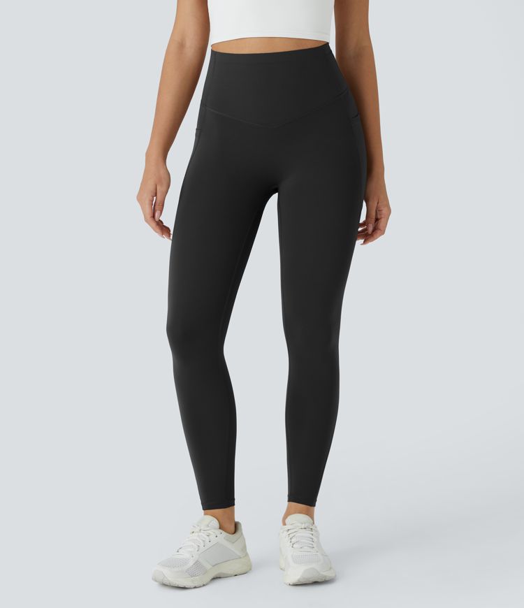 SoCinched High Waisted Butt Lifting Tummy Control Side Pocket Shaping Workout UltraSculpt Leggings