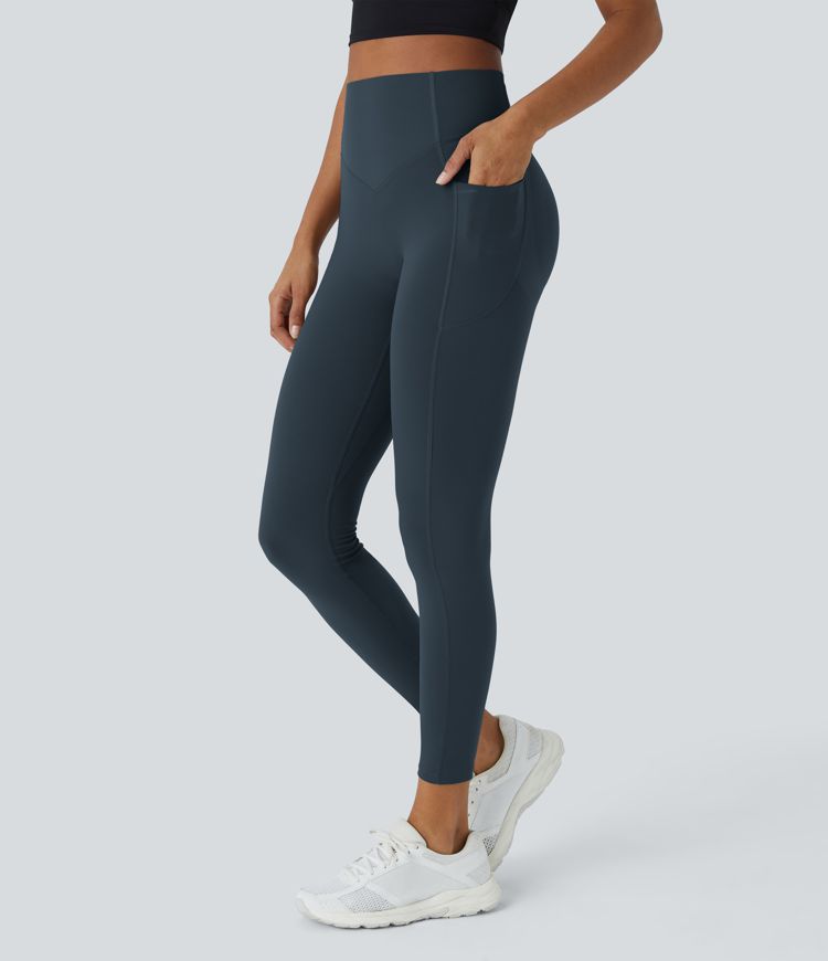 Legging d'entraînement gainant galbant taille haute avec effet scrunch et poches Halara UltraSculpt™