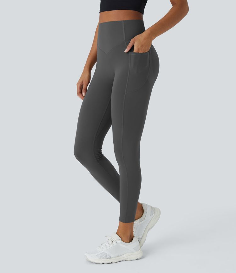 SoCinched High Waisted Butt Lifting Tummy Control Side Pocket Shaping Training UltraSculpt Leggings