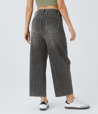 Halara Flex™ Mid Rise Taskut Barrel-lahkeiset Työfarkut